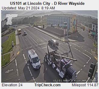 Traffic Cam US 101 at Lincoln City - D River Wayside